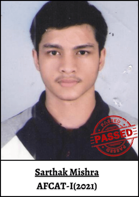 Sarthak Mishra AFCAT-I(2021)